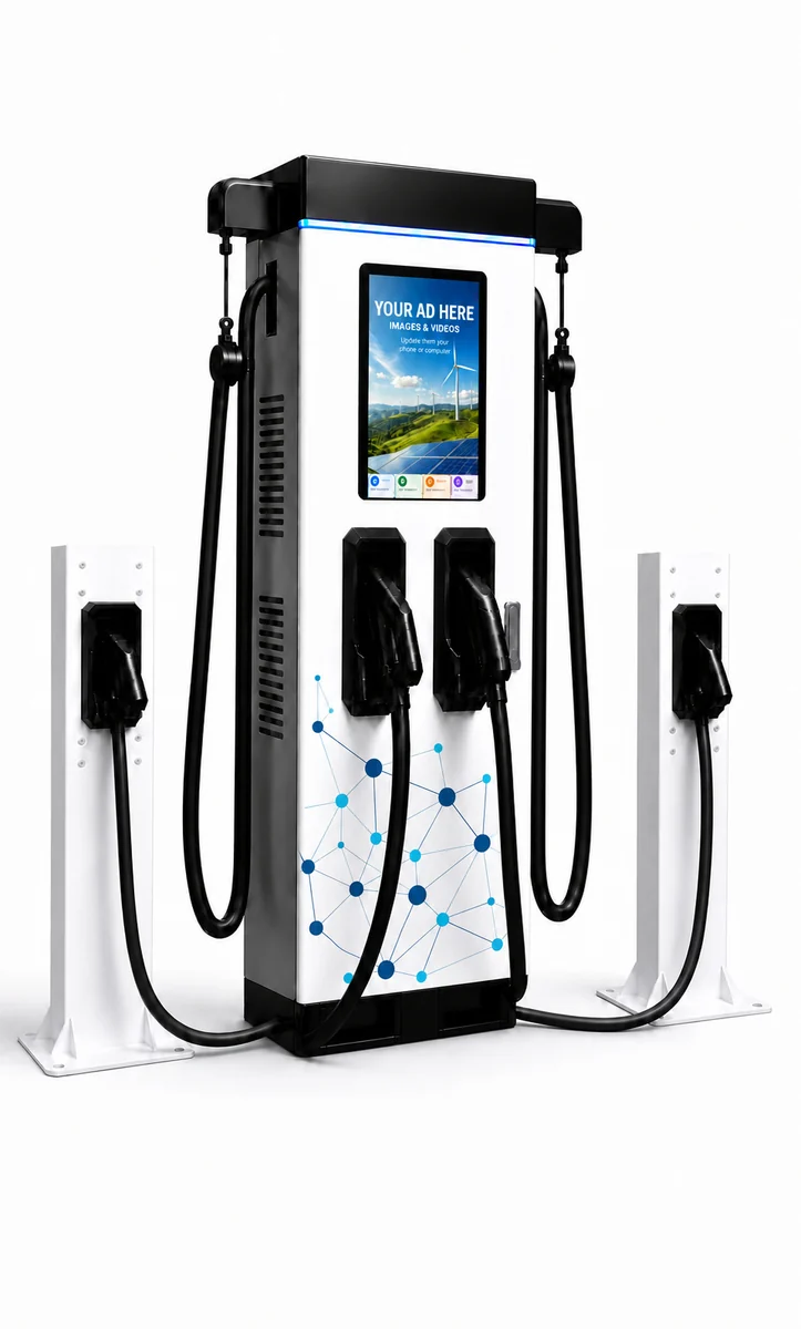 Four-gun DC fast charger