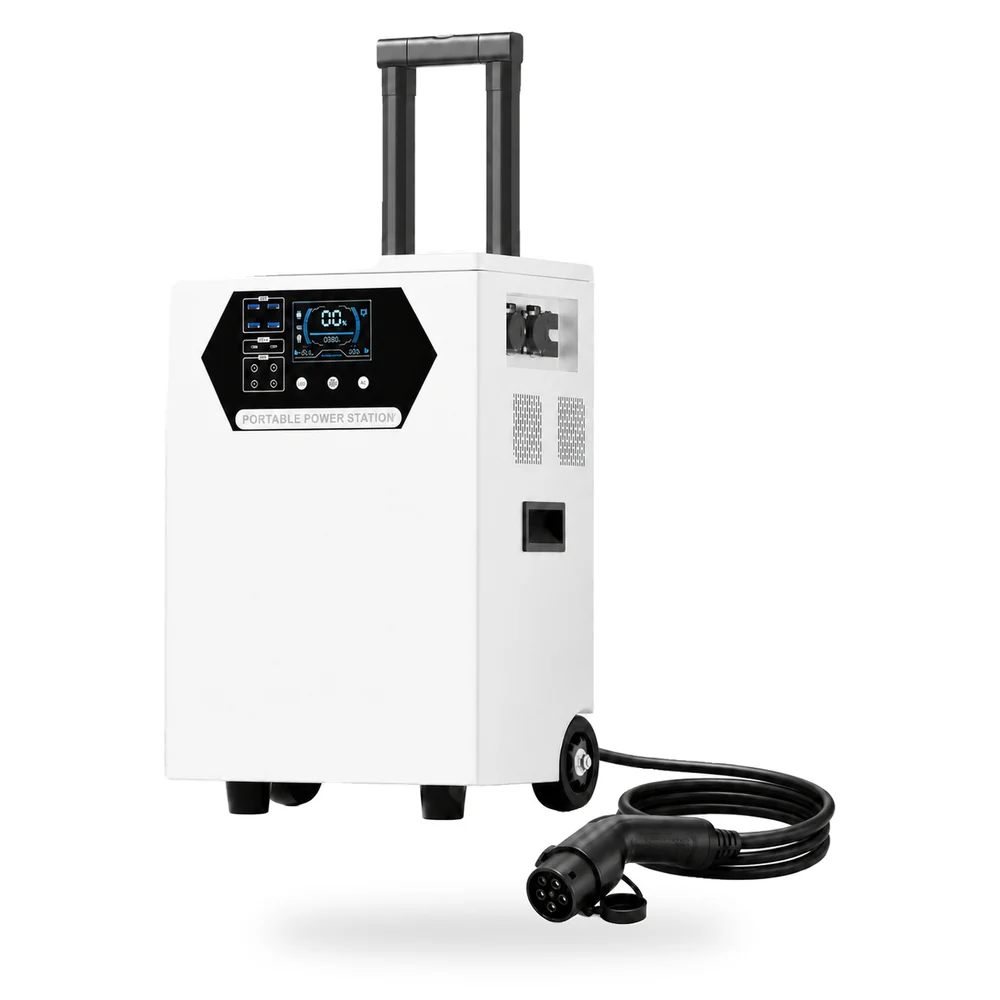 White mobile energy trolley