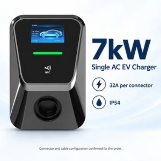 7kW XC10 Wall Mounted AC EV Charger with RFID