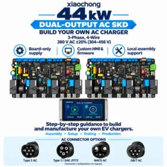 44kW Dual Output AC EV Charger SKD Control Board PCBA