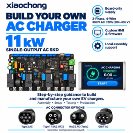 11kW Three Phase AC EV Charger SKD Mainboard PCBA Control Board OCPP