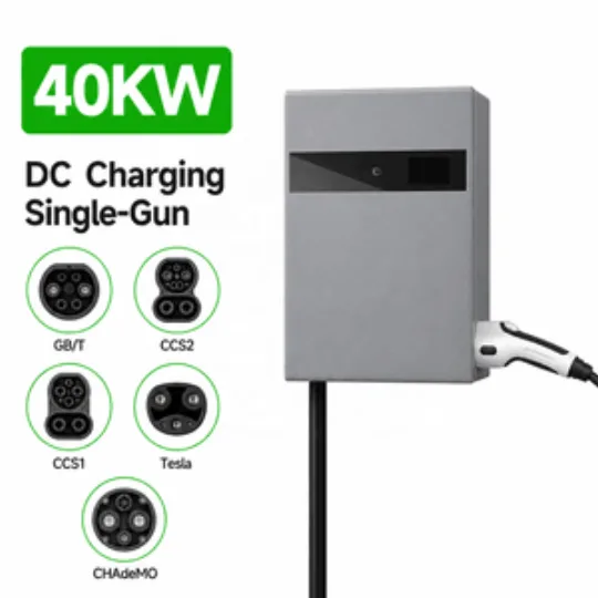 40kW Wall Mounted DC EV Charger Electric Car Charging Station Outdoor Commercial