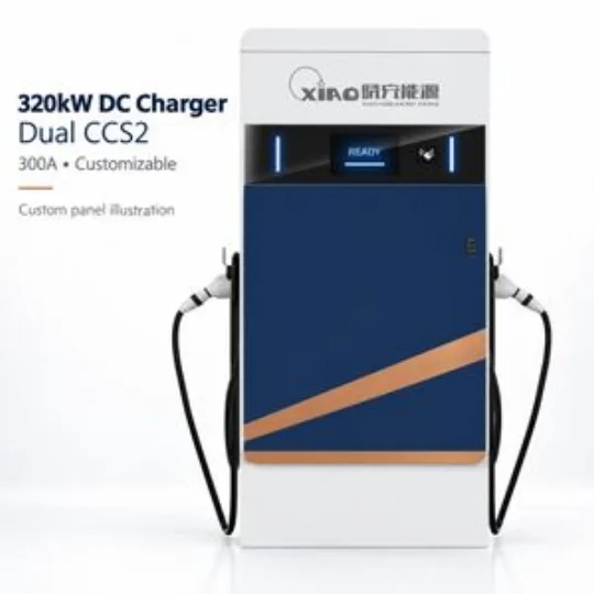 320kW Dual CCS2 DC Charger Floor Mounted Custom Panel Fleet Charging Station