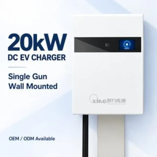 20kW Wall Mounted Single Gun DC EV Charger Charging Station