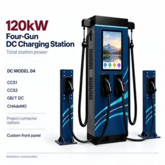 120kW Four Gun DC EV Charger Model04 Hotel Charging Station