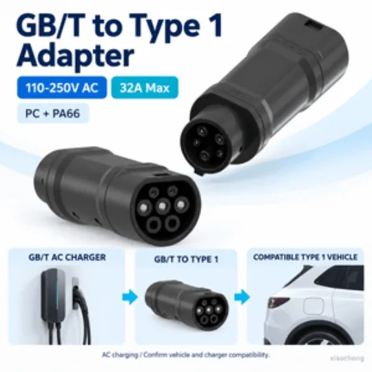 GB/T Charger to J1772 AC Vehicle Adapter 32A 300g