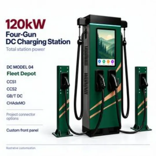 120kW Four Gun DC EV Charger Model04 Fleet Charging Station