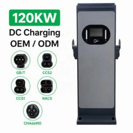 120kW Dual Gun Floor Mounted DC EV Charger with LCD RFID