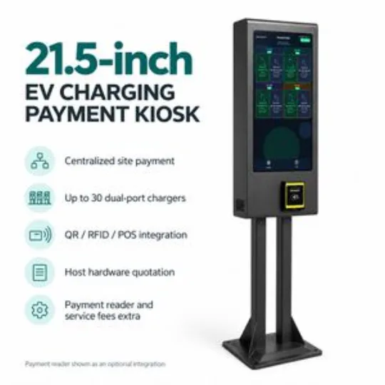 21.5 Inch EV Charging Payment Kiosk Centralized Touchscreen Self Service