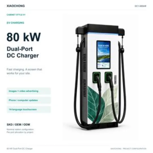 80kW Dual Gun DC EV Charger Outdoor Commercial Electric Car Charging Station