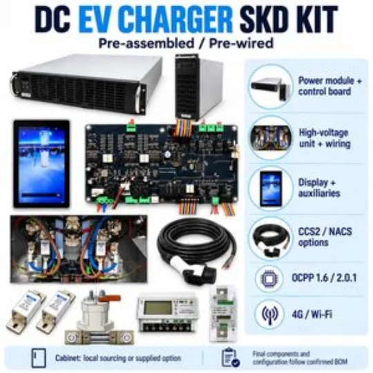 Pre-wired DC EV Charger SKD Kit CCS2 NACS OCPP Assembly