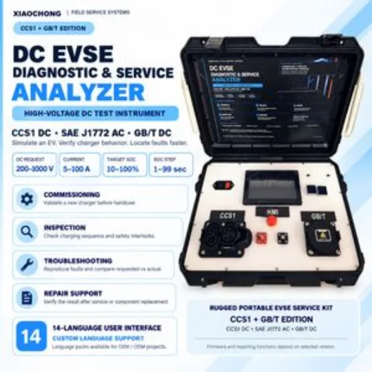 CCS1 GB/T Evse Service Tester 200-1000V 5-100A Portable Case