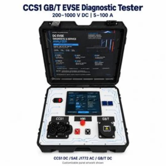 CCS1 GB/T Evse Diagnostic Tester 200-1000V 5-100A Blue Panel