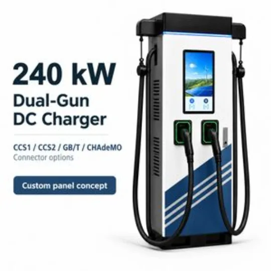 240kW Dual Gun DC EV Charger OCPP Advertising Screen Charging Station