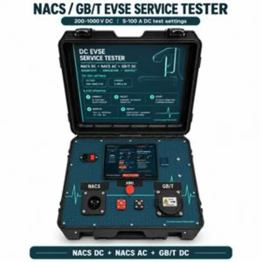 Nacs GB/T Evse Diagnostic Tester 200-1000V 5-100A Custom Panel