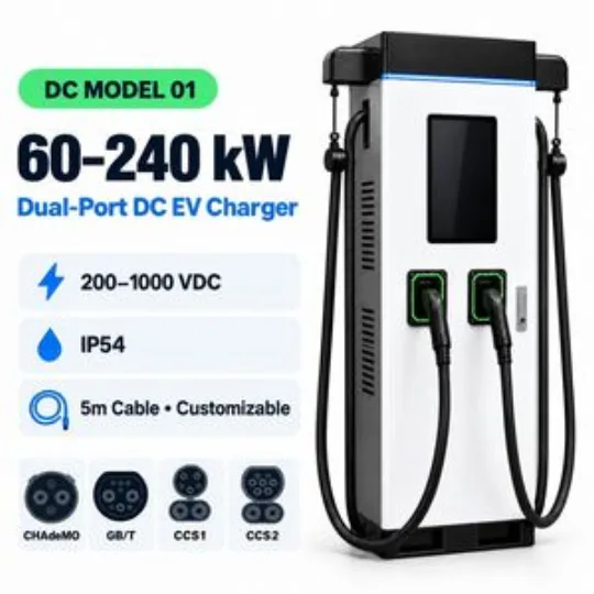 60-240kW Dual Port DC EV Charger MODEL 01 Commercial Charging Station