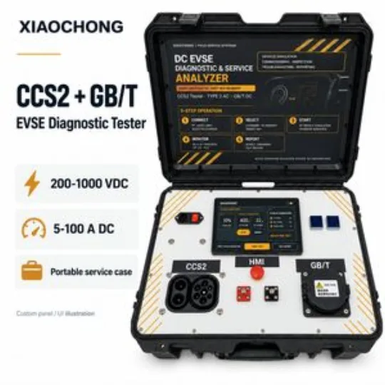 CCS2 GB/T Evse Service Tester 200-1000V 5-100A Portable Case