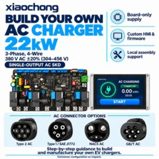 22kW Three Phase AC EV Charger SKD Control Board OCPP