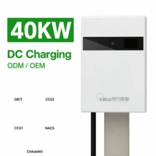 40kW Wall Mounted Single Gun DC EV Charger Charging Station