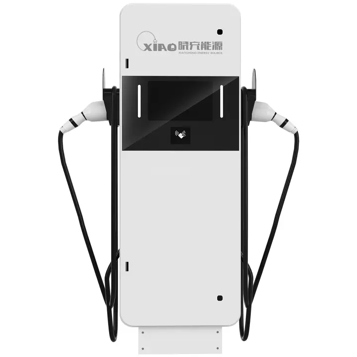 60kW standard white floor-standing dual-gun DC charger
