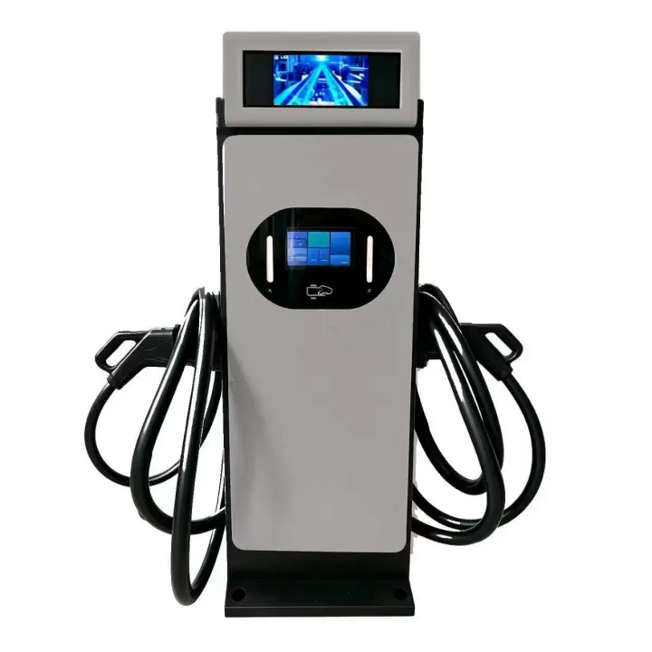 80kW gray advertising-screen dual-gun DC charger